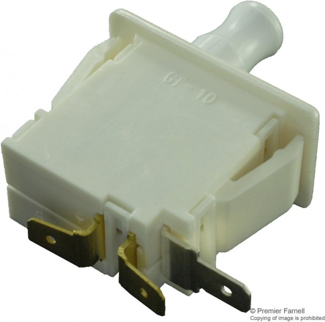 E69-30A, PUSHBUTTON SWITCH, SPDT, 10A, 125V