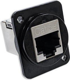 EHRJ45D5ESB, ADAPTER, SHLD RJ45 JACK-JACK, 8P8C/CAT5E