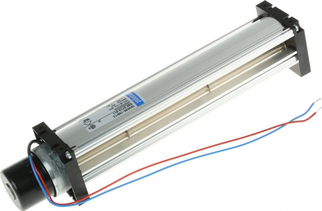 QG030-198/12, Blowers &amp; Centrifugal Fans DC CrossFlow Blower, 198x30mm Round, 12VDC, 59CFM, Speed Signal, TTL Compatible