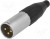 AC3MM-AU, Вилка, XLR, "папа", PIN: 3, прямой, на провод, пайка, позолота, 133В