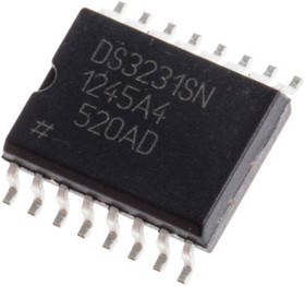 DS3231SN#T&R, Часы реального времени со встроенным I2C интерфейсом, ТСХО и резонатором,[SO-16W]