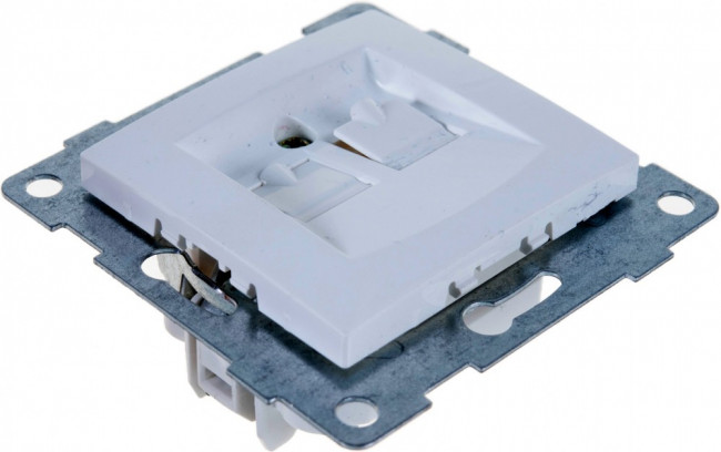 Bravo МЕХ. розетки тел. RJ12, двойной, СУ, белый С10Т2-001