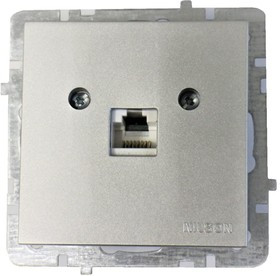 Розетка телефон. Selene CAT 3 серебро 23131062