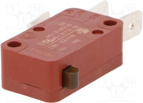01004.1001-01, Микропереключатель SNAP ACTION, SPST NC + NO, 4A/250ВAC, Пол: 2