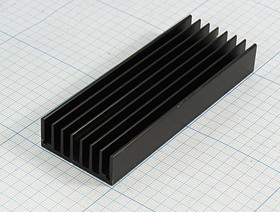 Охладитель (радиатор охлаждения) 100x 37x 15, тип F20, аллюминий, BLA086-100, черный