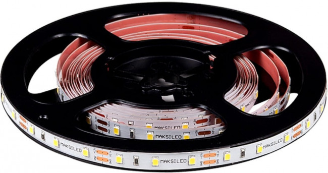 Светодиодная лента 5м, 12В, 14,4Вт/м, 60д/м, ip20, 1440Лм/м, холодный белый, 8мм, ML-R60-2835-CW-HP-S