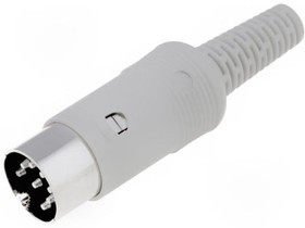 MAS80SGR, Вилка, DIN, "папа", PIN 8, конфигурация выводов 262°, прямой