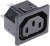 4724.0000, Разъем: питания AC, гнездо, "мама", 10А, 250ВAC, IEC 60320, C13 (F)