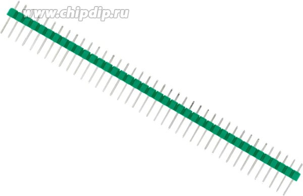 PLS-40 GREEN (DS1021-1x40), Вилка штыревая 2.54мм 1х40pin (цвет - зеленый)