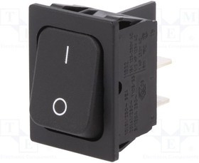 1832.3602, ROCKER; DPST; Pos: 2; OFF-ON; 20A/250VAC; black; IP40; none; 100m?