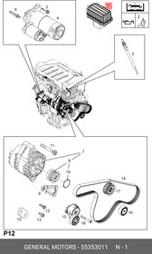 55353011, Реле, система накаливания