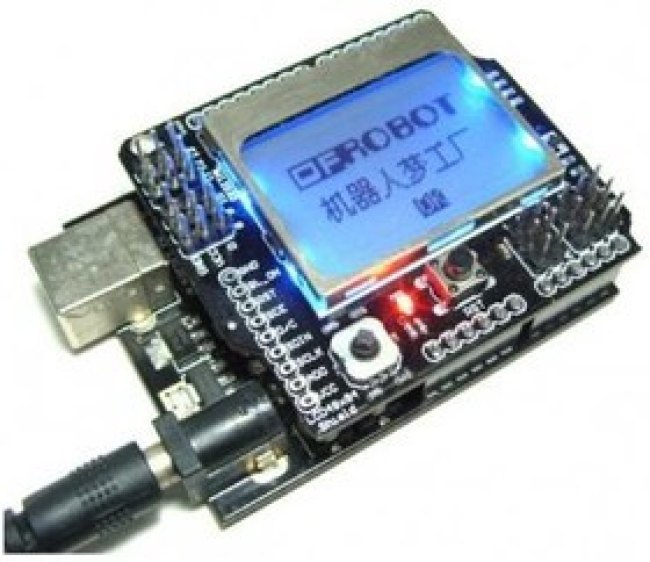 Graphic LCD4884 Shield For Arduino, (DFR0092) Graphic LCD4884 Shield For Arduino, (DFR0092)