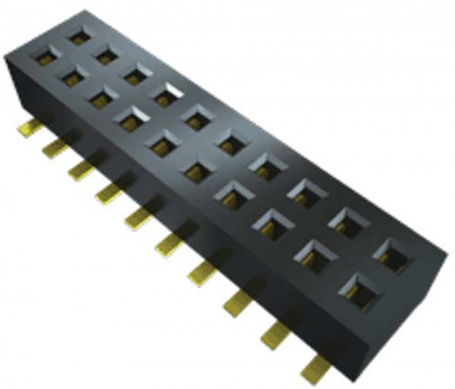 CLP-125-02-L-D-A, Headers &amp; Wire Housings Low Profile Dual-Wipe Socket, .050" Pitch