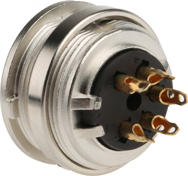 KFV-50/6, Разъем: M16, гнездо, "мама", пайка, PIN: 5, 5А, 250В, IP40, 0,75мм2