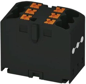 3273408, DIN Rail Terminal Blocks PTFIX 6X2,5-G BK 2.5mm2 ADHESIVE MNT