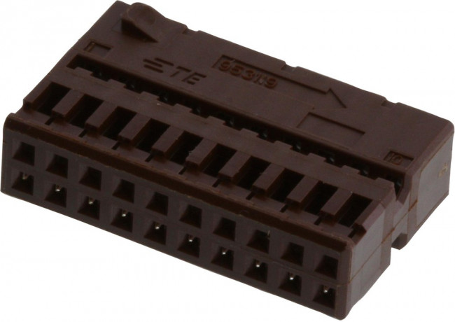 953119-2, Automotive Connectors 20W MQS RCPT HSG BROWN