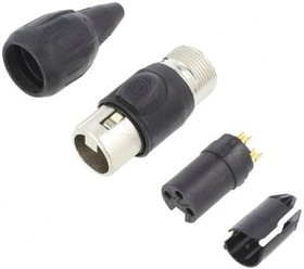 NC3FX-TOP, XLR Connectors 3P F Cbl Conn Nickel/Gold TOP