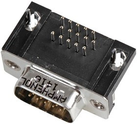 L717HDE15PD1CH4R, Разъем D Sub, High Density, Штекер, Серия HD, 15 контакт(-ов), DE, Пайка
