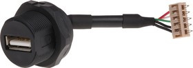 A-USB-APFS, Straight, Cable Mount Type A IP67 USB Connector