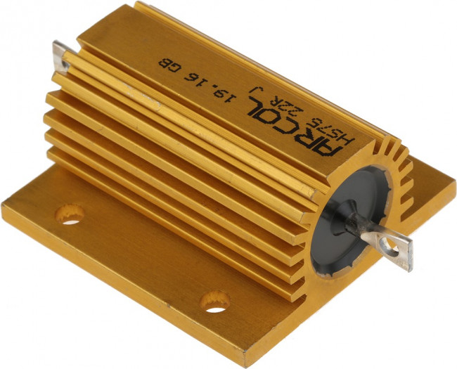 HS75 22R J, 22 75W Wire Wound Chassis Mount Resistor HS75 22R J ±5%