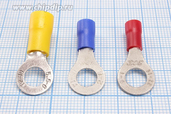 Клемма"O" d 6,4, 1,0s, 1,5-2,5S, латунь луженая, синяя; №771 B клемма"O" d 6,4\0,8\S1,5~2,5\лат луж\\син\VR2-6\