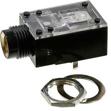 ST-002G-02-A-EN, гнездо на плату 6.35мм(+ гайка)