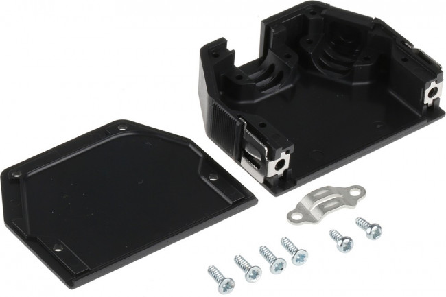 104250B001, 104 Series ABS D Sub Backshell, 25 Way