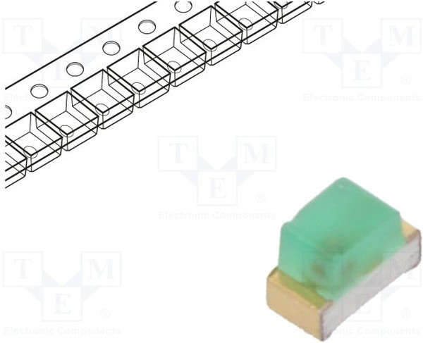 KP-1608LSGD, LED; SMD; 0603; green; 0.1?0.35mcd; 1.6x0.8x1.1mm; 160°; 1.9?2.25V KP-1608LSGD, LED; SMD; 0603; green; 0.1?0.35mcd; 1.6x0.8x1.1mm; 160°; 1.9?2.25V