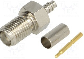 SMA50R2RG316N21, Вилка, SMA, reverse,"мама", прямой, 50Ом, RG316, обжим, на провод