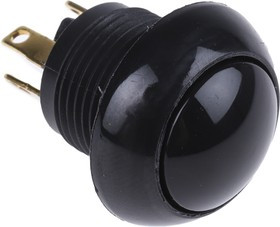 P9-113122, Pushbutton Switches 5A Blk Flush Dome 2 Circuit Solder
