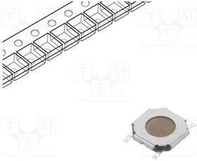 SKQGACE010, 5.2mm 0.8mm Round Button 50mA Brick nogging 5.2mm SPST 12V SMD Tactile Switches ROHS