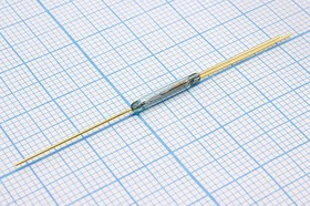 Геркон переключающий МКС-14104, 0.25А/60В, МДС срабатывания 10-25А; № 15331 геркон 2,1x14,2\ 60В\на