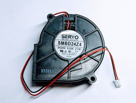 Вентилятор Servo SMBD24Z4 DC 24V 0.12A 2.7W 76x25 2pin улитка