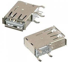USB-A 111 (DS1095-01-W), Разъем на плату угловой