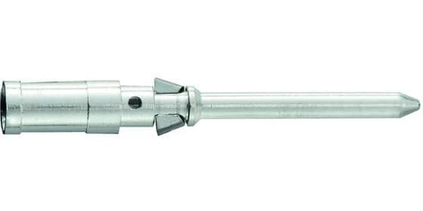 09150006105 Контакт разъема для тяжелых условий, Han D Series, Штырь, 18 AWG, Обжим, 10 А, Медь