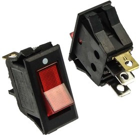 KCD3-101N-B11-R/3P on-off, Клавишный переключатель KCD3-101N-B11-R/3P, ON-OFF