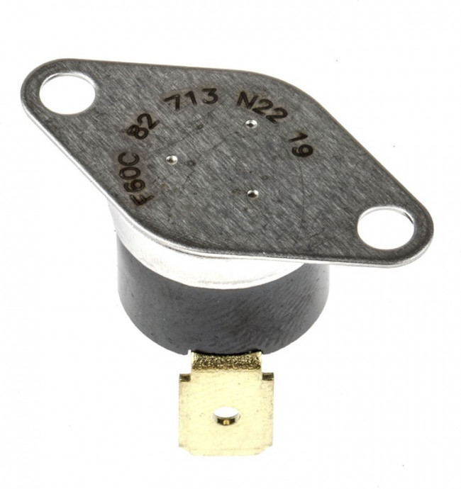 2455R 82-713 F60C, Bi-Metallic Thermostat, Opens at +45°C, Closes at +60°C, +150°C Max, NO, Automatic Reset