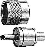 HYR-0602B (UHF-7502B) (GU-602), Разъем UHF, штекер RG-59 , обжим (Crimp)