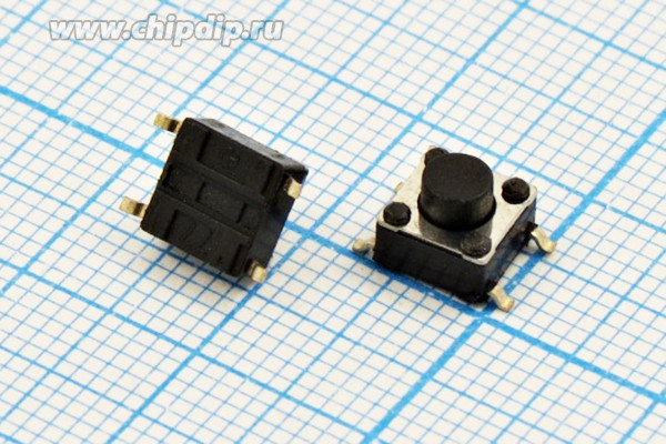 Тактовая кнопка, 6.0x 6.0x 5.0, алгоритм работы NO, TD-06XG