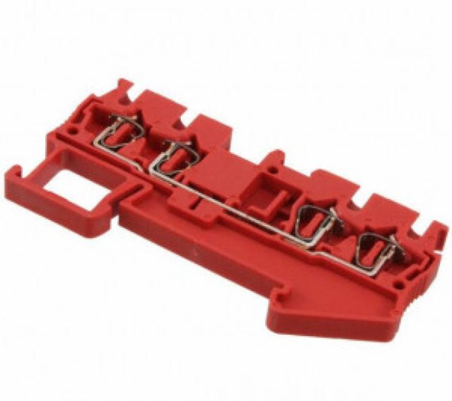 3037410, ST 2.5-QUATTRO RD Series Red DIN Rail Terminal Block, Single-Level, Spring Clamp Termination 3037410, ST 2.5-QUATTRO RD Series Red DIN Rail Terminal Block, Single-Level, Spring Clamp Termination