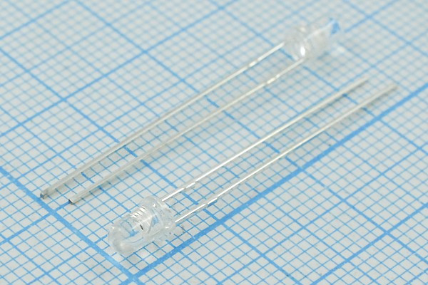 Светодиод красный 3x5мм, с прозрачной линзой и углом 15град, 1500мкД,632нм; №14630R СД 3 x 5 \кр\ 1500\ 15\пр\SL-313URCSC- 333\VOISE