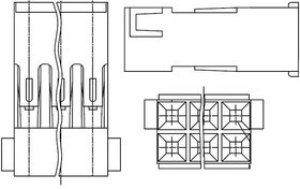 68105-003LF, Headers & Wire Housings MINI LATCH HSG 68105-003LF, Headers & Wire Housings MINI LATCH HSG