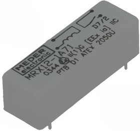 MRX12-1A71, Реле: герконовое, SPST-NO, Uобмотки: 12ВDC, 1А, макс.200ВDC, 10Вт
