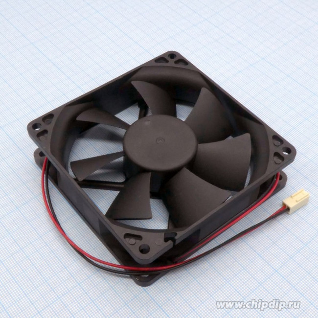 EC9225HH12B, Вентилятор 12В, 92х92х25мм , подш. качения, 3000 об/мин