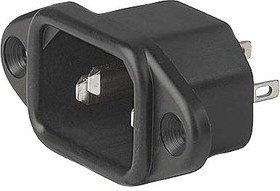 6162.0158, IEC C14 INLET, 10A, 250VAC, QC, PANEL