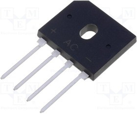 GBU2510-YAN, Диодный мост: однофазный, Urmax: 1кВ, If: 25А, Ifsm: 300А, плоские