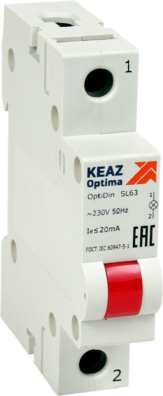 Лампа сигнальная OptiDin SL63 R 110AC УХЛ3 КЭАЗ 138607