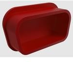 70518CLF, D-Sub Accessories, Input Output Connectors, Plastic dust cap (red) for 9 position male connector