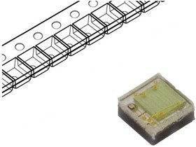 PQ2A-4FGE, LED; green; 130°; 350mA; ?d: 515?535nm; 80?94lm; 1.6x1.6x0.75mm
