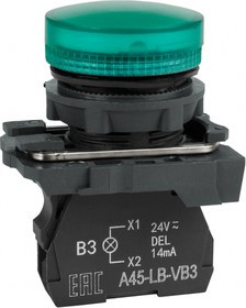 КЭАЗ Сигнальная лампа OptiSignal D22 C5-L-B3 зеленая пластик 24VAC/DC XB5AVB3